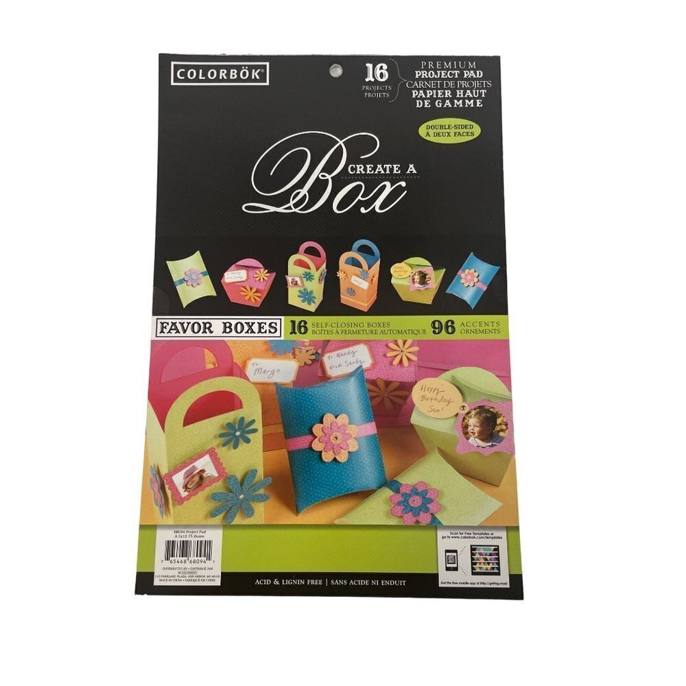 Colorbok Create a Box Party Favor‎ Boxes Self Closing with Accent Ornaments